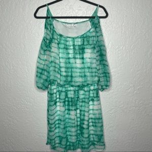 Bisou Bisou Michele Bohbot Green & White Dress 10